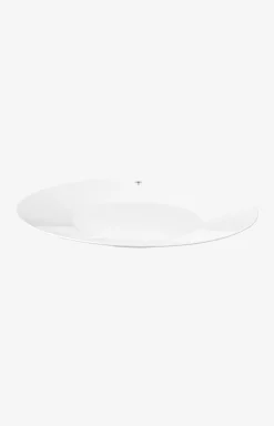 Single Cornflower underplate in white