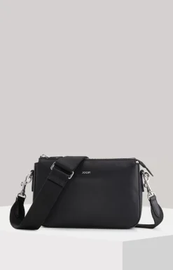Sofisticato Jasmina Leather Shoulder Bag in Black