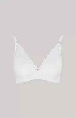 Soft-cup bra in White