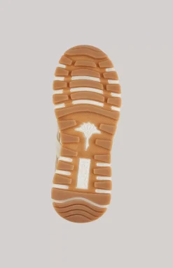 Specchio Misto Hanna Low-Top Trainers in Beige/Gold