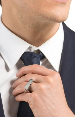 Stainless Steel Ring in Silver