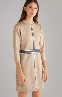 Sweatshirt Dress in a Beige Pattern