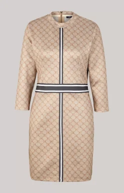 Sweatshirt Dress in a Beige Pattern