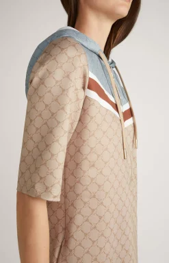 Sweatshirt Dress in a Beige Pattern