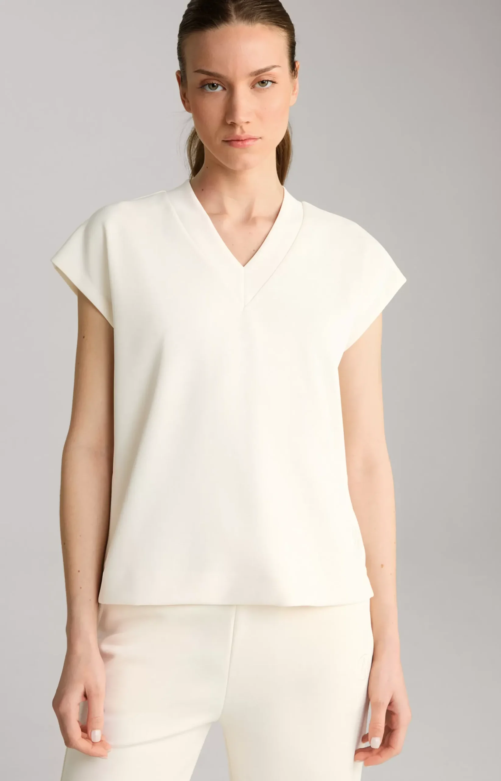 Sweatshirt T-Shirt in Beige