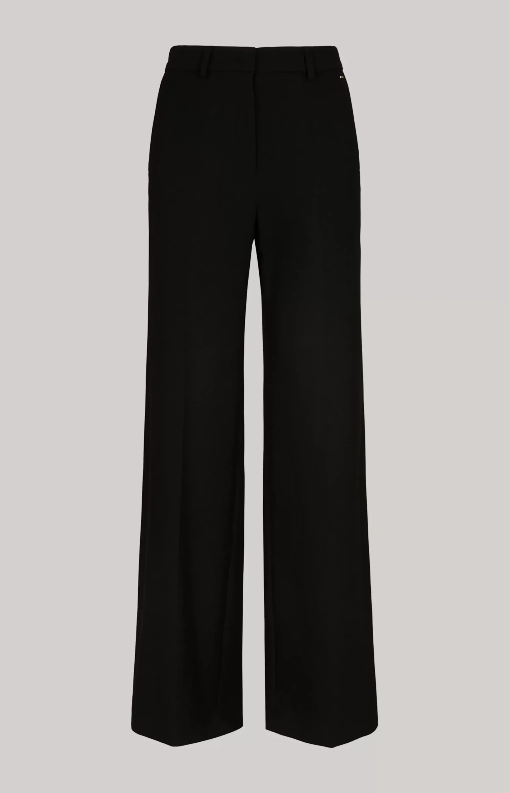 Trousers with Pressed Creases in Black