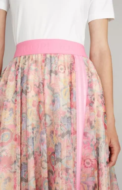 Tulle Skirt in a Beige/Pink Pattern