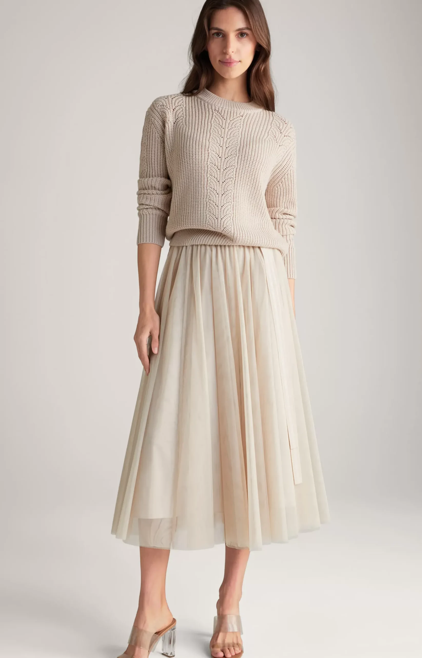 Tulle Skirt in Nude
