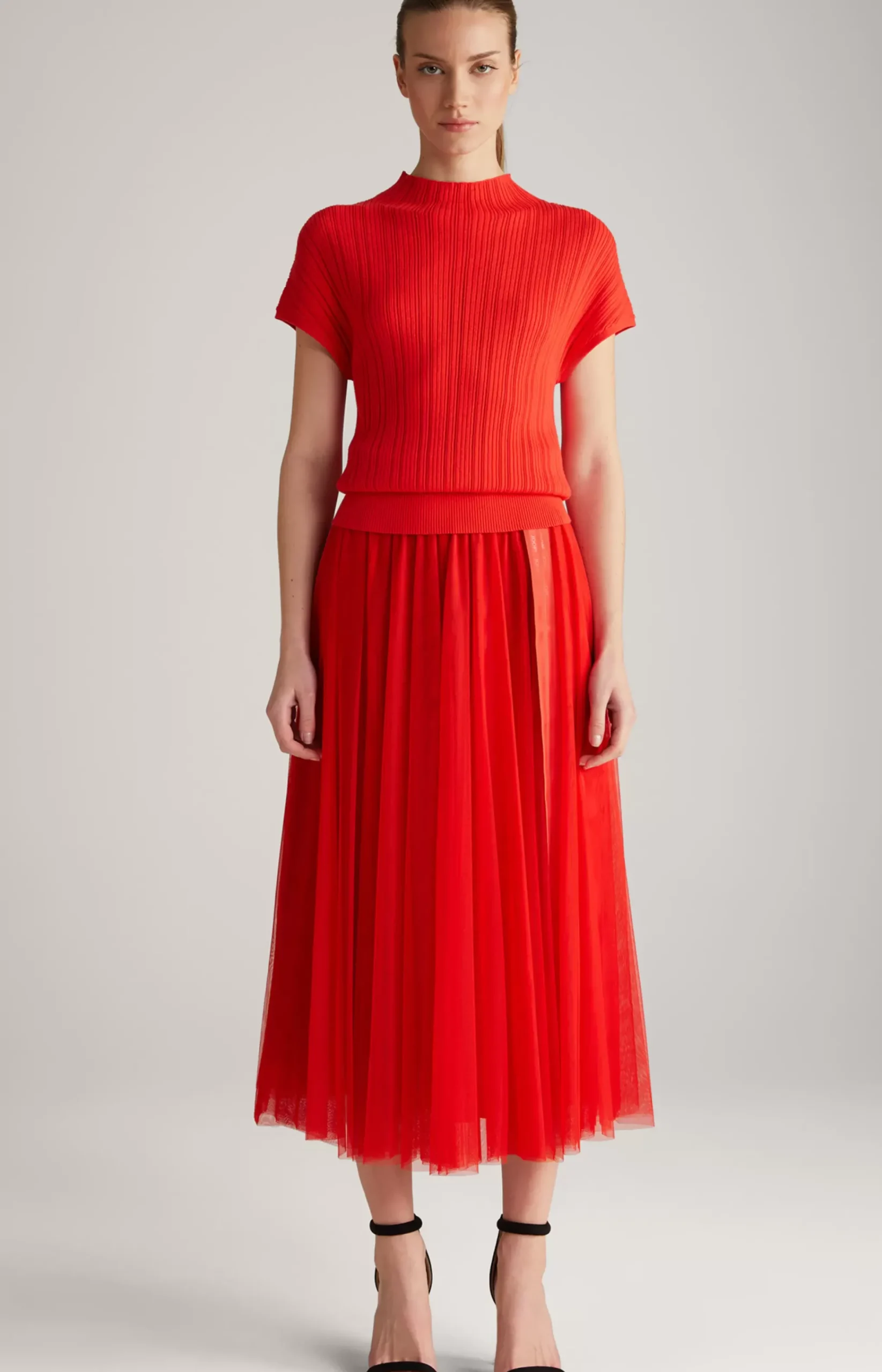 Tulle Skirt in Red