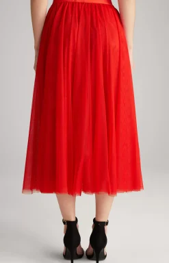 Tulle Skirt in Red