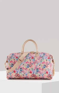 Tutti Fiori Lorella Weekender in a Beige/Pink Pattern