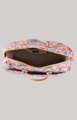 Tutti Fiori Lorella Weekender in a Beige/Pink Pattern