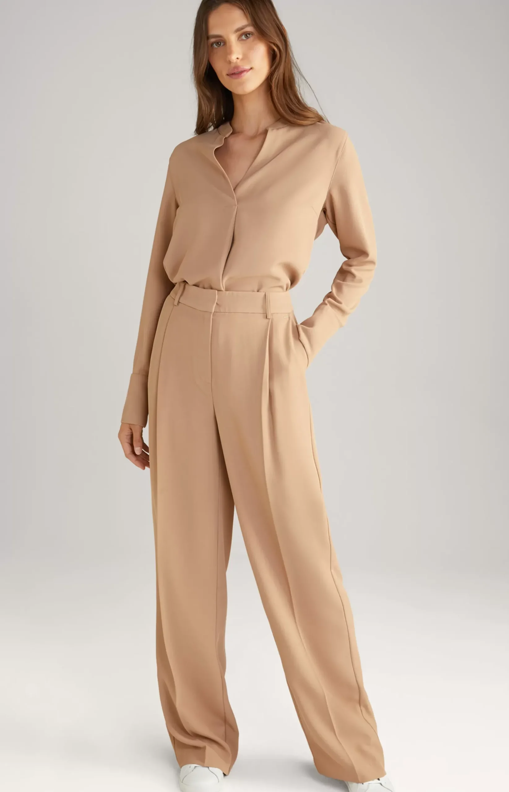 Twill Blouse in Camel