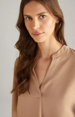 Twill Blouse in Camel