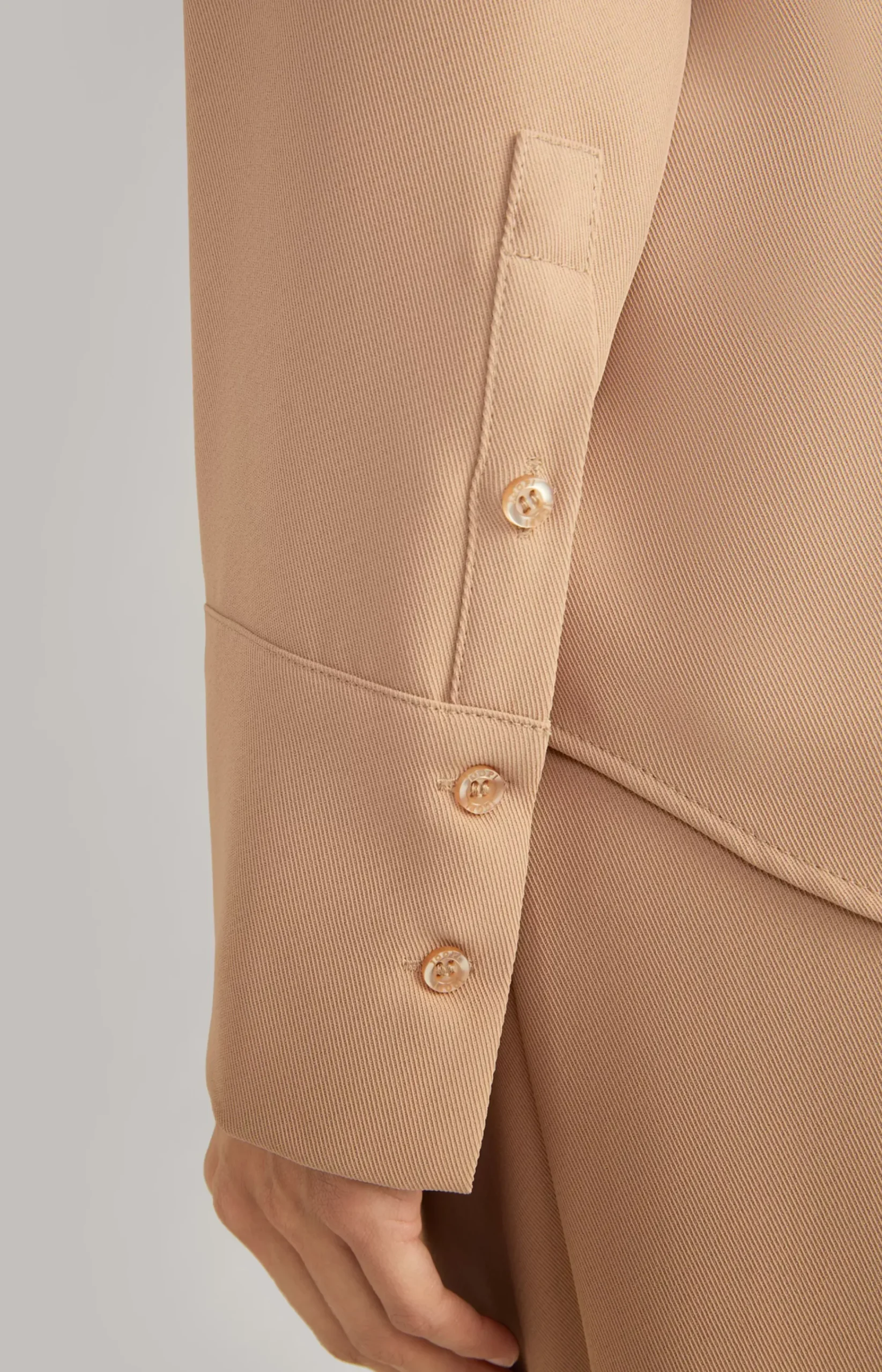 Twill Blouse in Camel