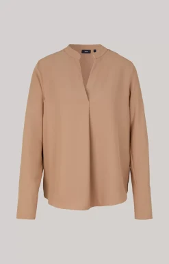 Twill Blouse in Camel