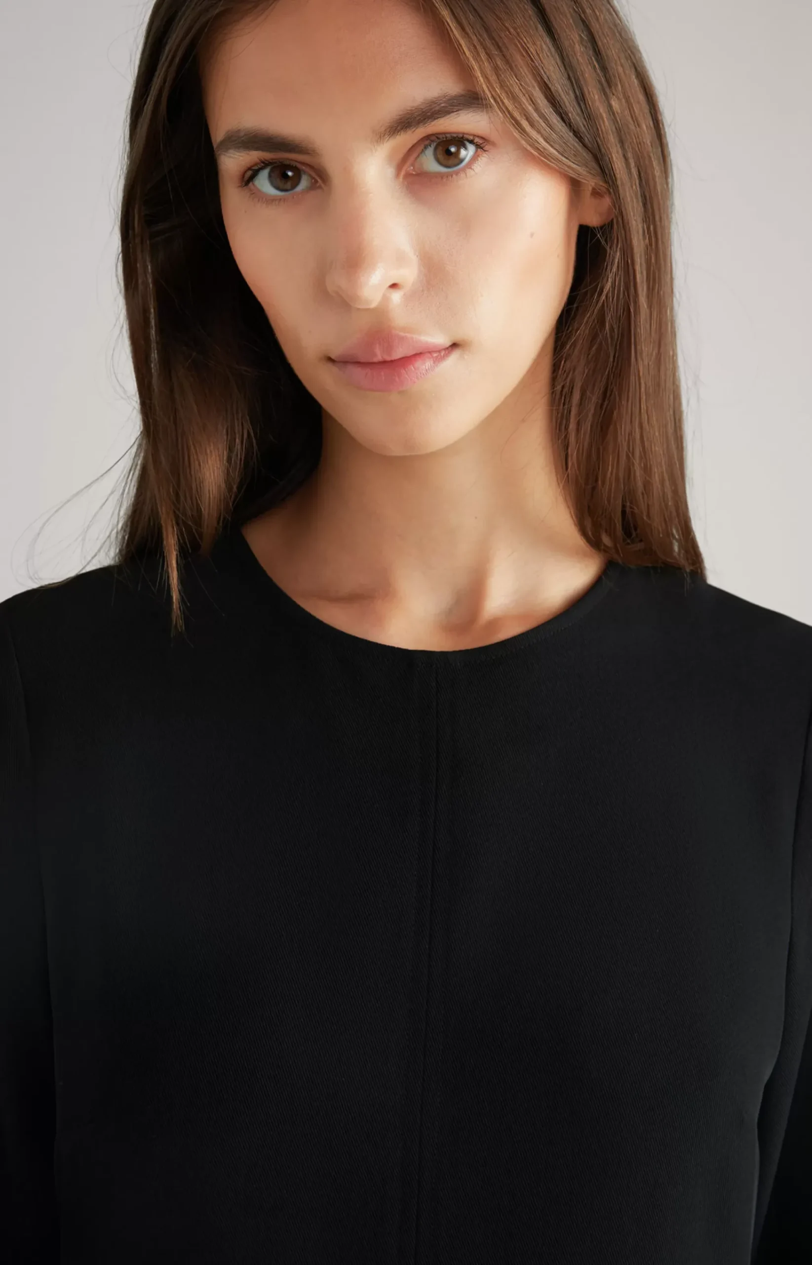 Twill Dress in Black