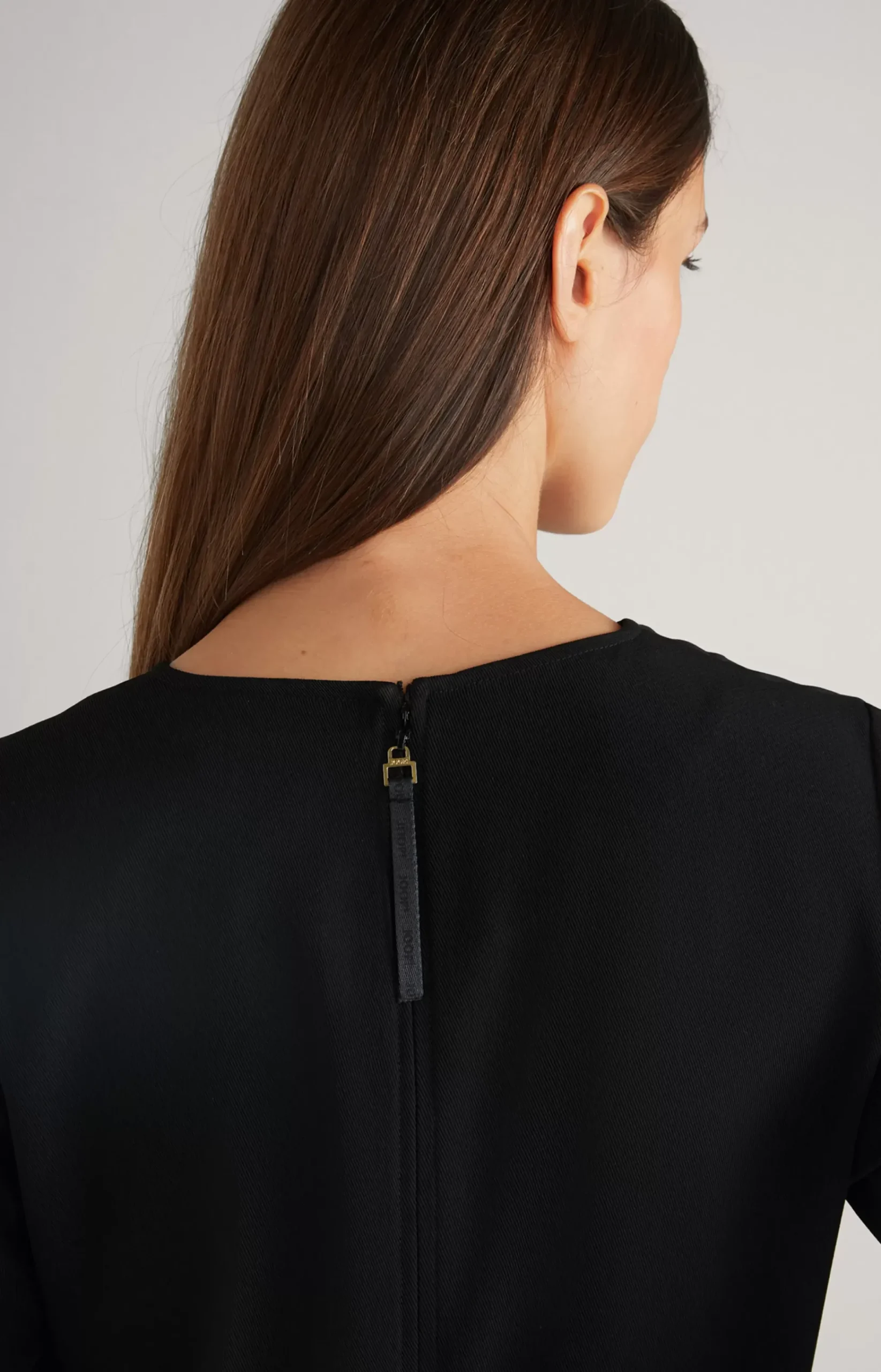 Twill Dress in Black