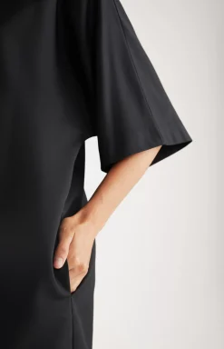 Twill Dress in Black