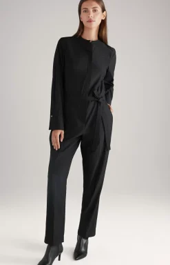 Twill Overalls in Black