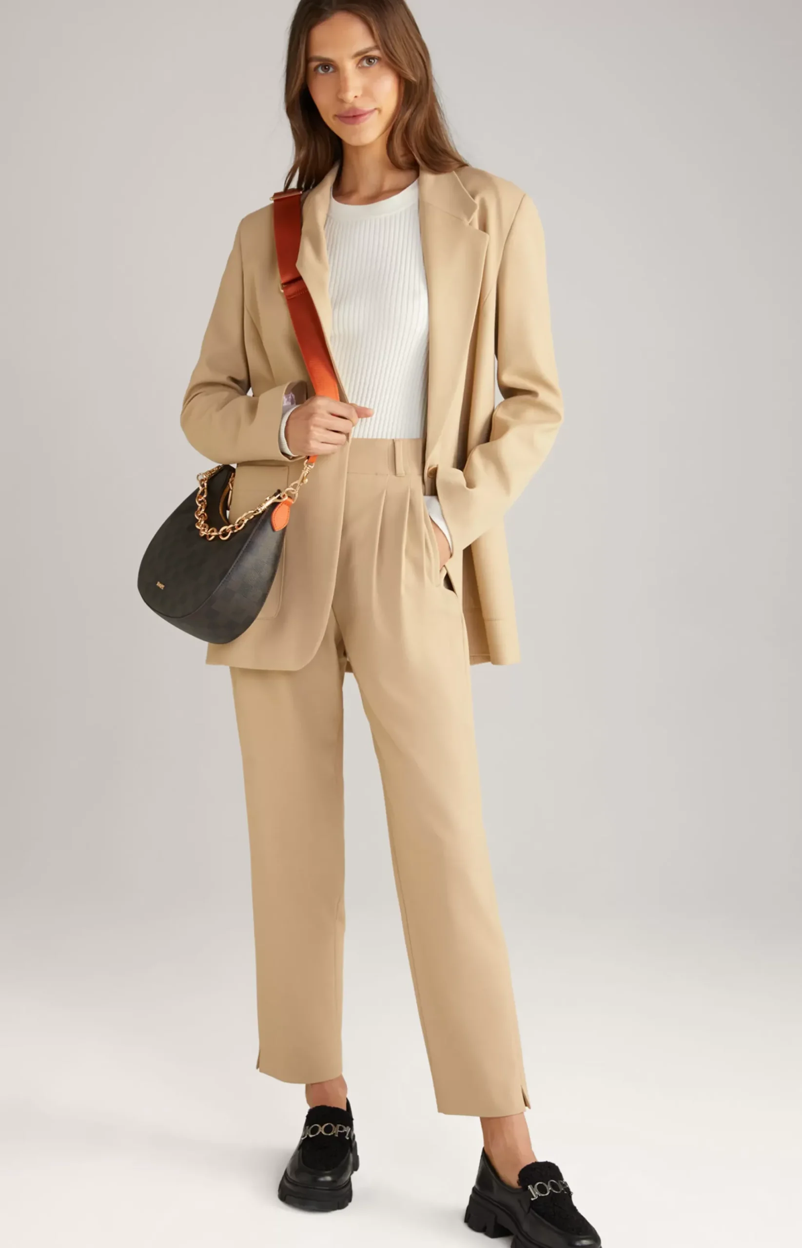 Twill Trousers in Beige