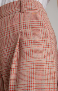 Twill trousers in Beige/Red Check