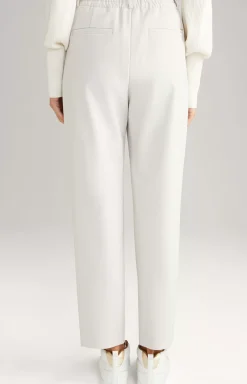Twill Trousers in Grey/Beige