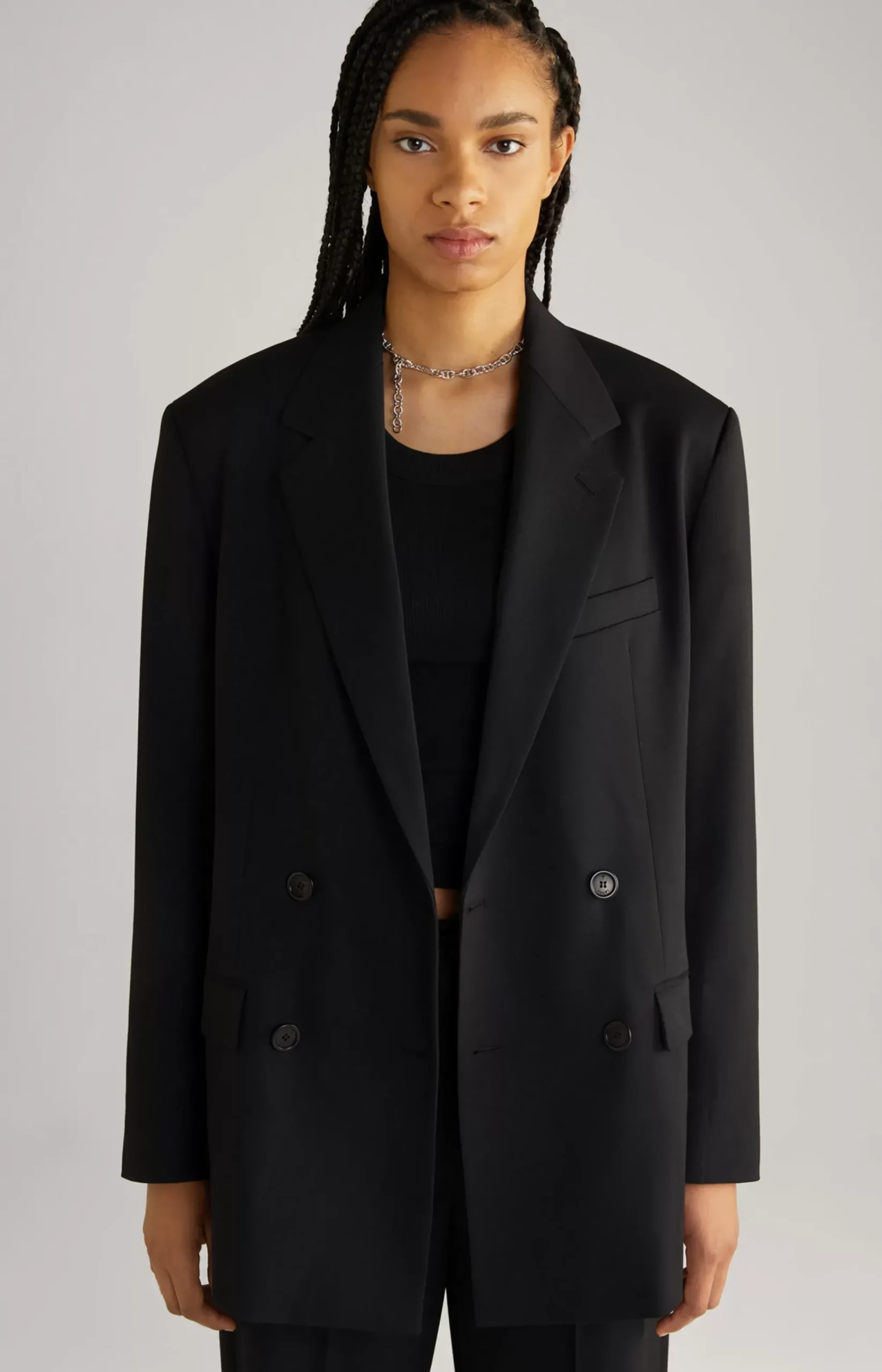 Unisex Boyfriend Blazer in Black