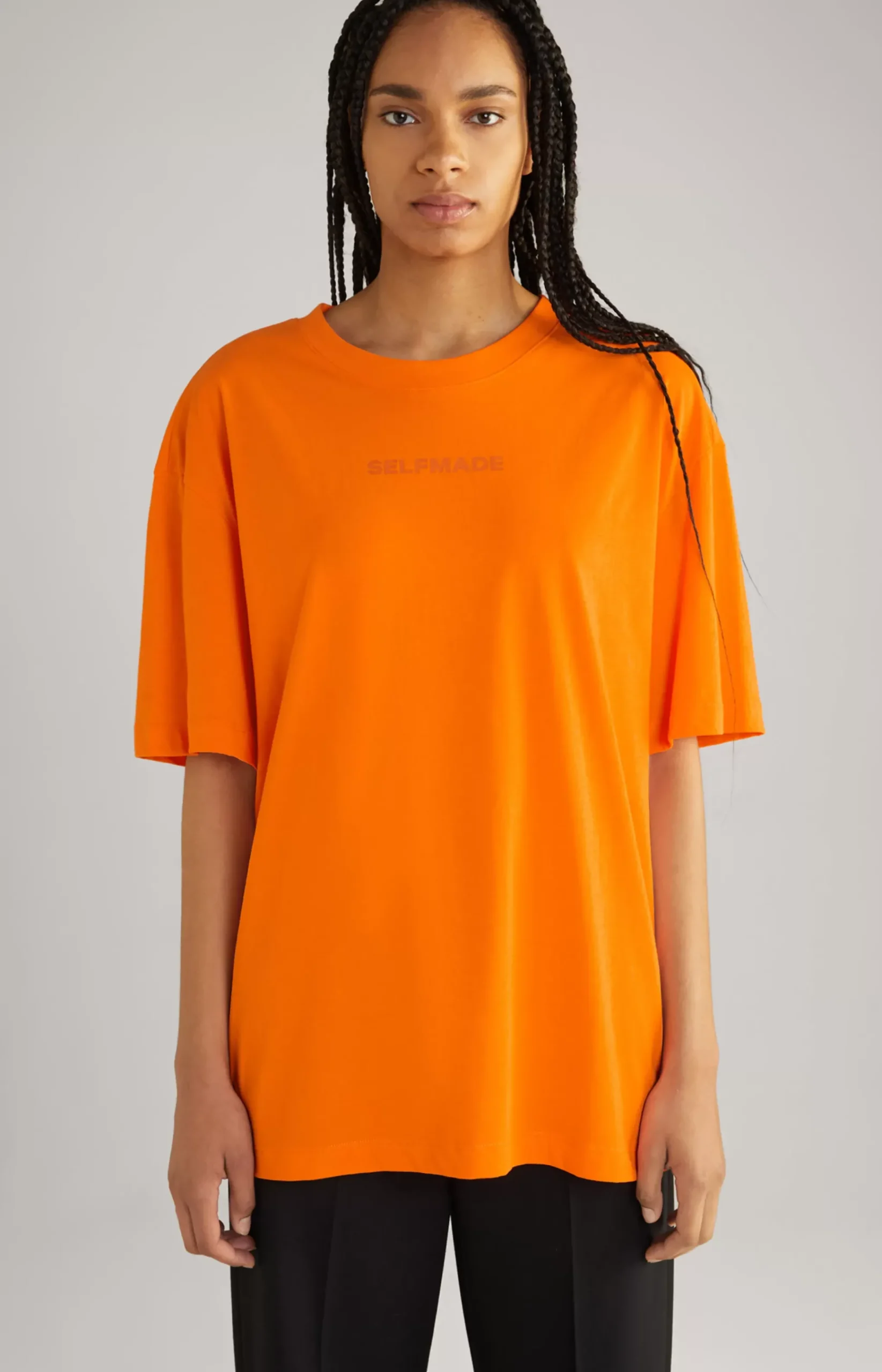 Unisex Cotton T-Shirt in Neon Orange