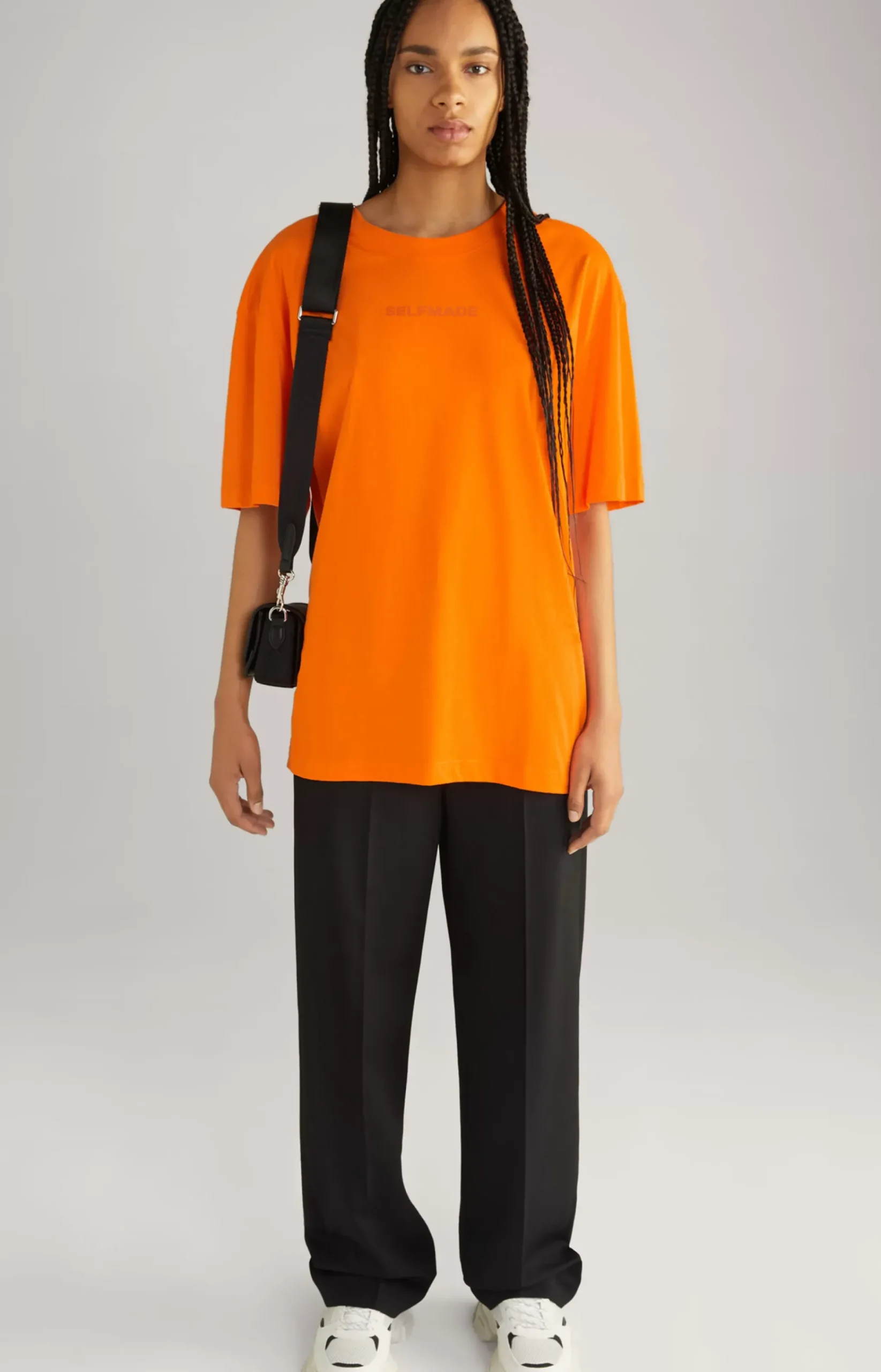 Unisex Cotton T-Shirt in Neon Orange