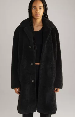 Unisex Teddy Fur Coat in Black