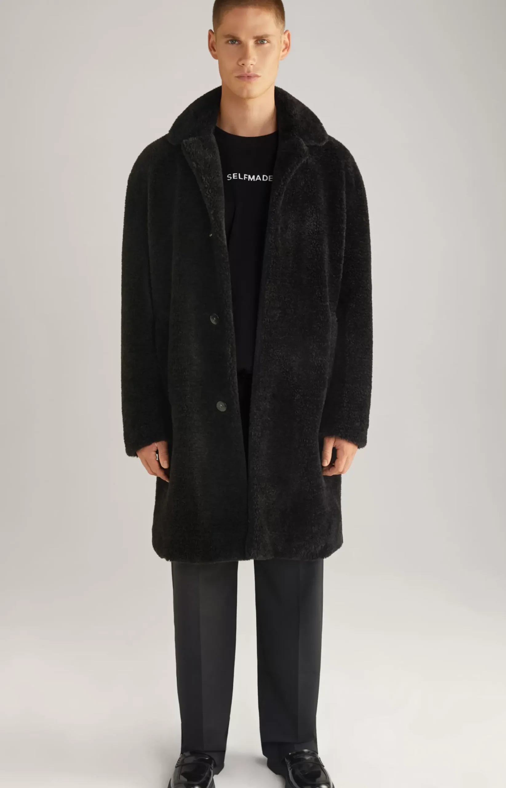Unisex Teddy Fur Coat in Black