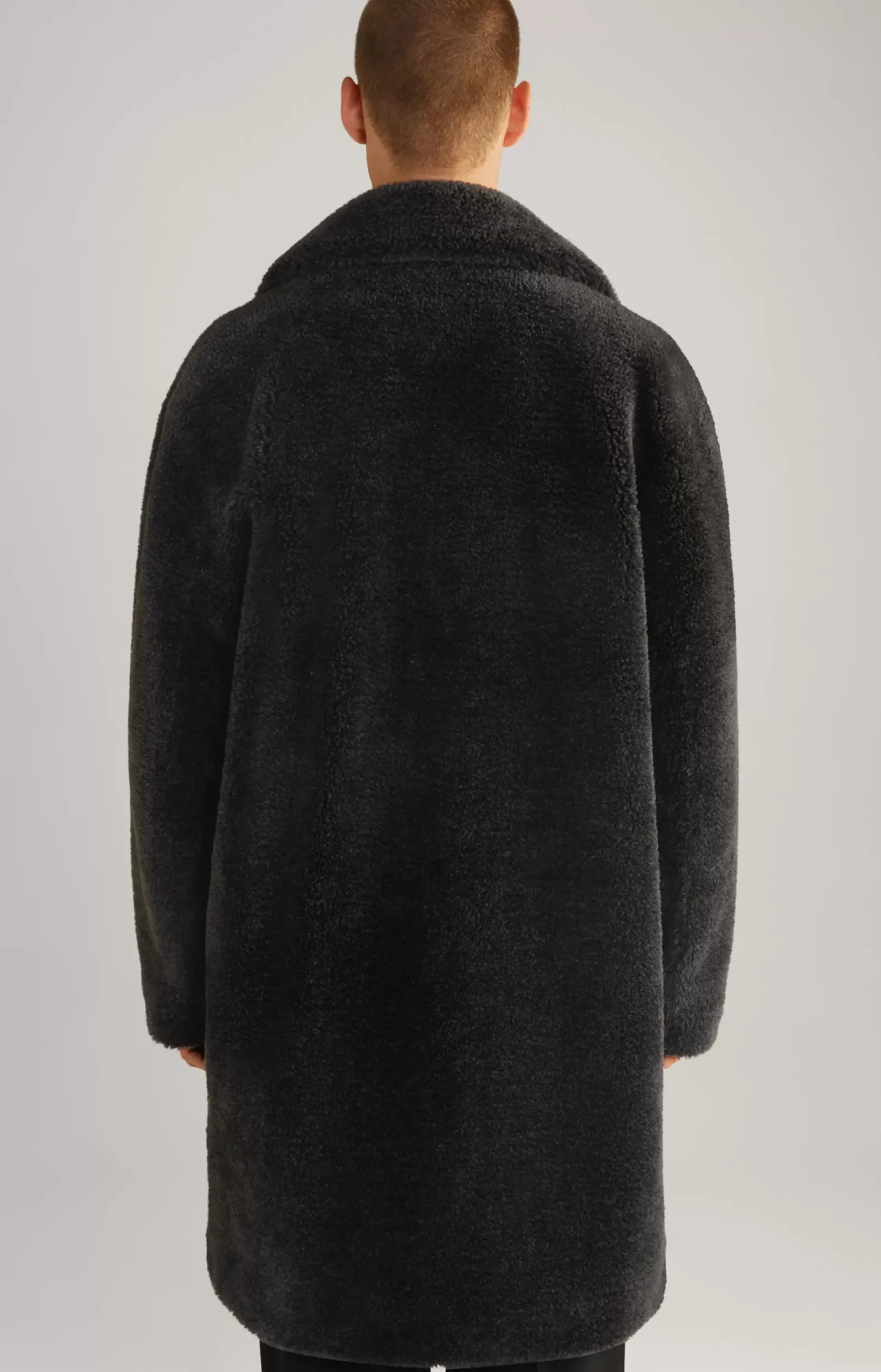 Unisex Teddy Fur Coat in Black