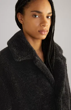 Unisex Teddy Fur Coat in Black