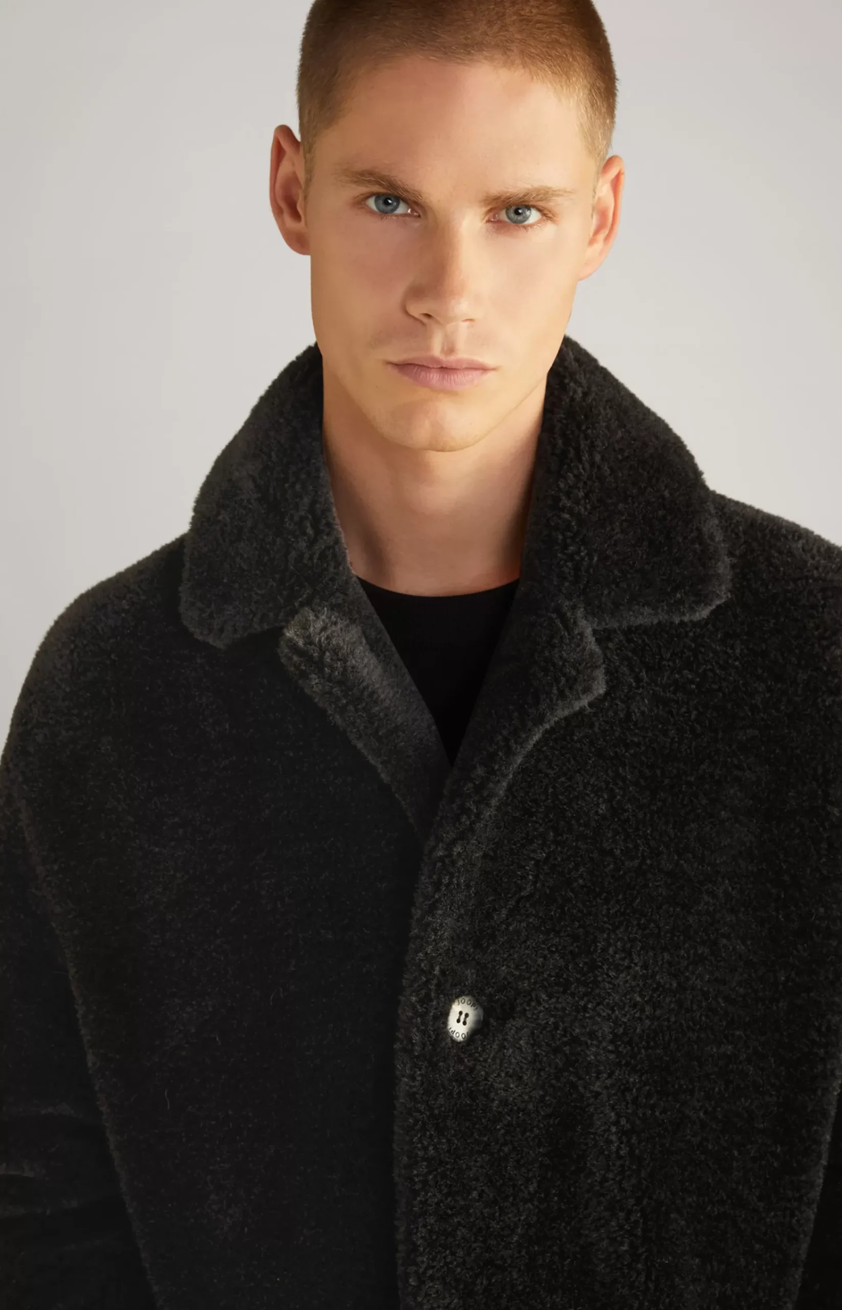Unisex Teddy Fur Coat in Black