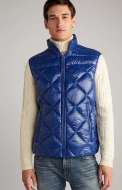 Vanor Quilted Nylon Waistcoat in Blue