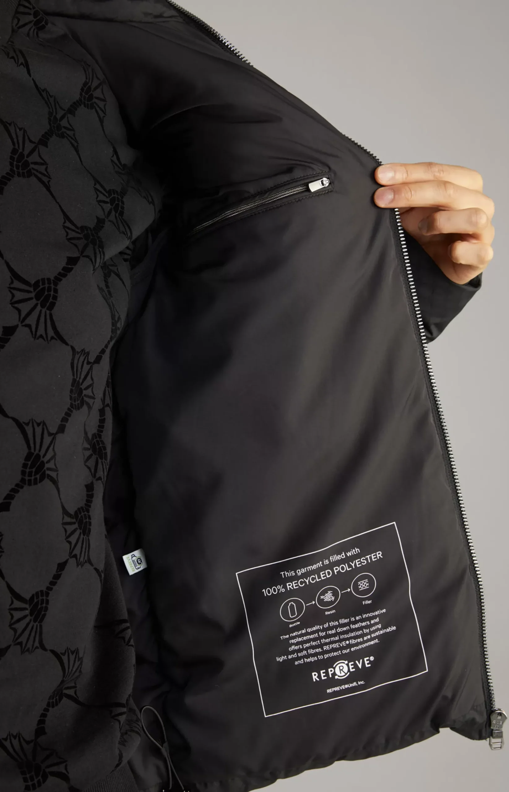 Vastos Quilted Jacket in Black