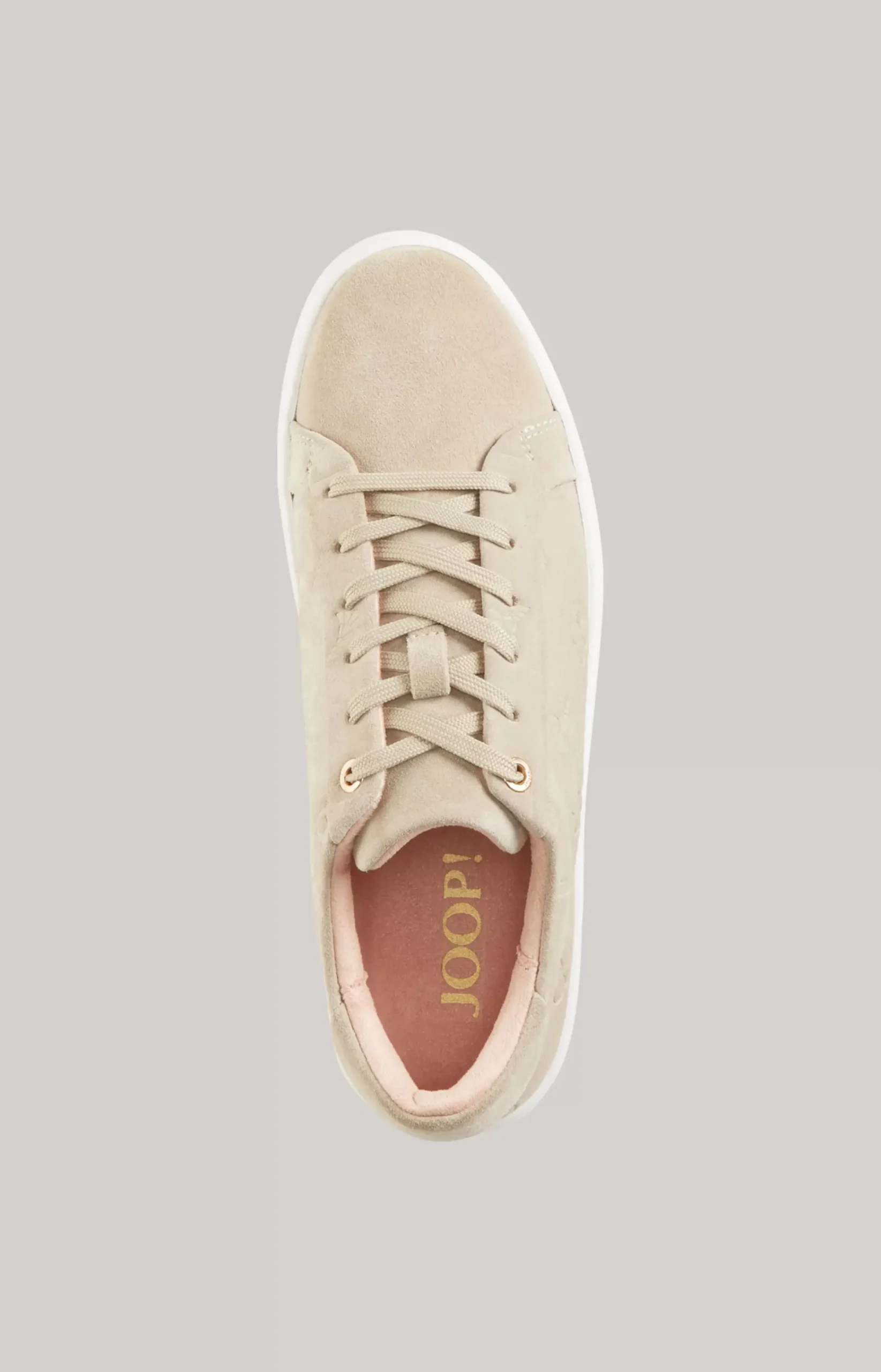 Velluto Stampa New Daphne Trainers in Beige