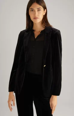 Velvet Blazer in Black