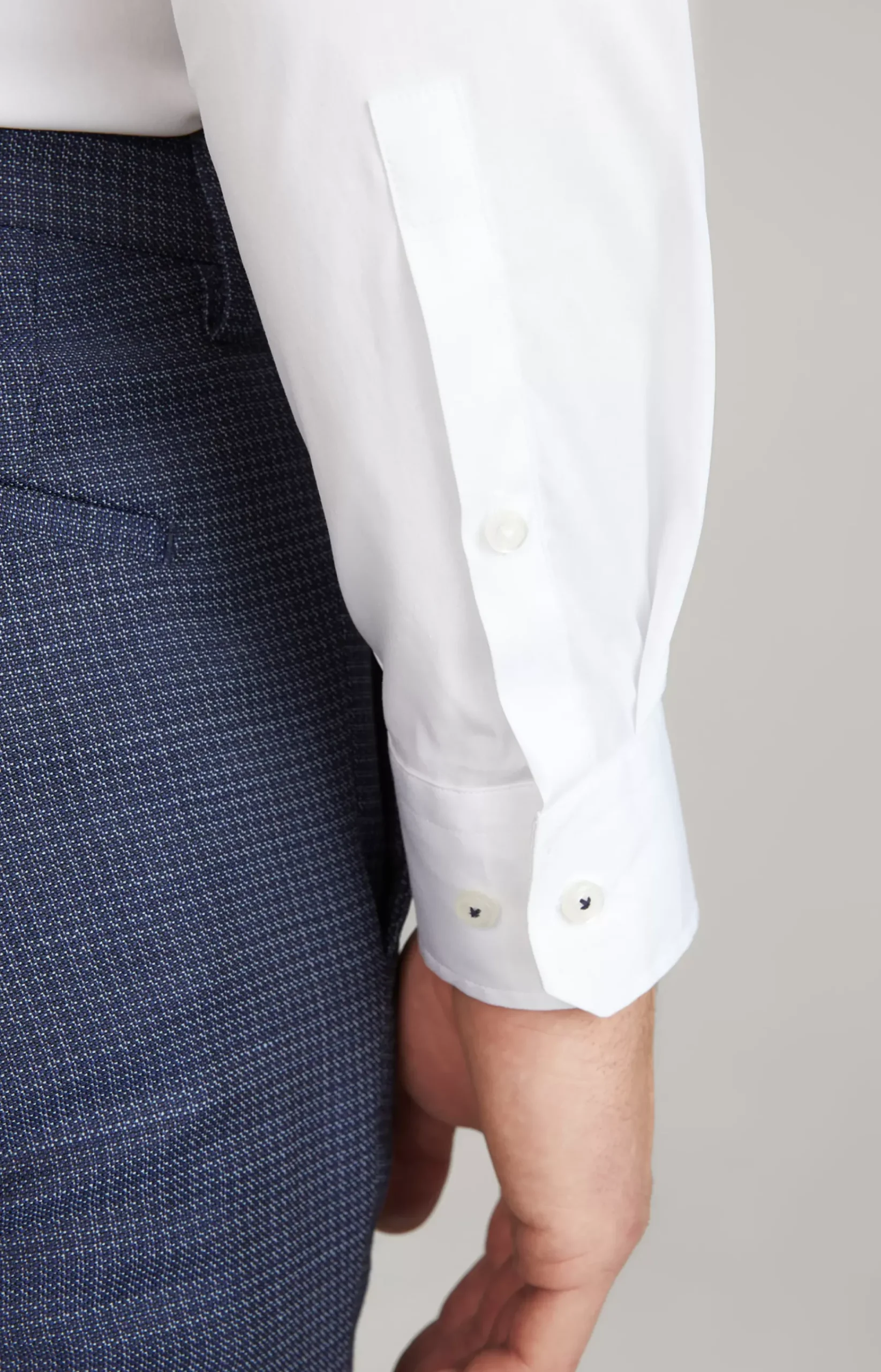 Victor Stretch Cotton Shirt in White