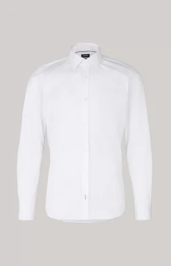 Victor Stretch Cotton Shirt in White