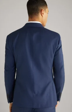 Virgin Wool Herby Modular Jacket in Blue melted