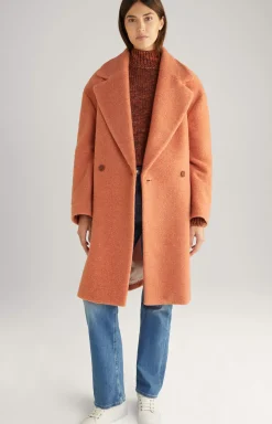 Virgin Wool Knitted Sweater in Orange Marl
