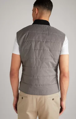 Wilmot Quilted Waistcoat in Dark Beige