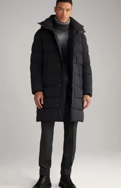 Winsten Quilted Coat in Black