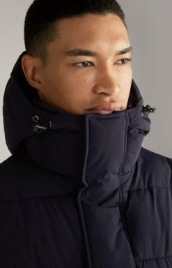Winsten Quilted Coat in Dark Blue