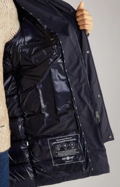 Winsten Quilted Coat in Dark Blue