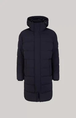Winsten Quilted Coat in Dark Blue