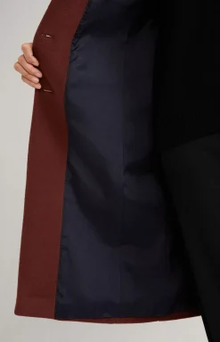 Wool Blend Coat in Reddish Brown