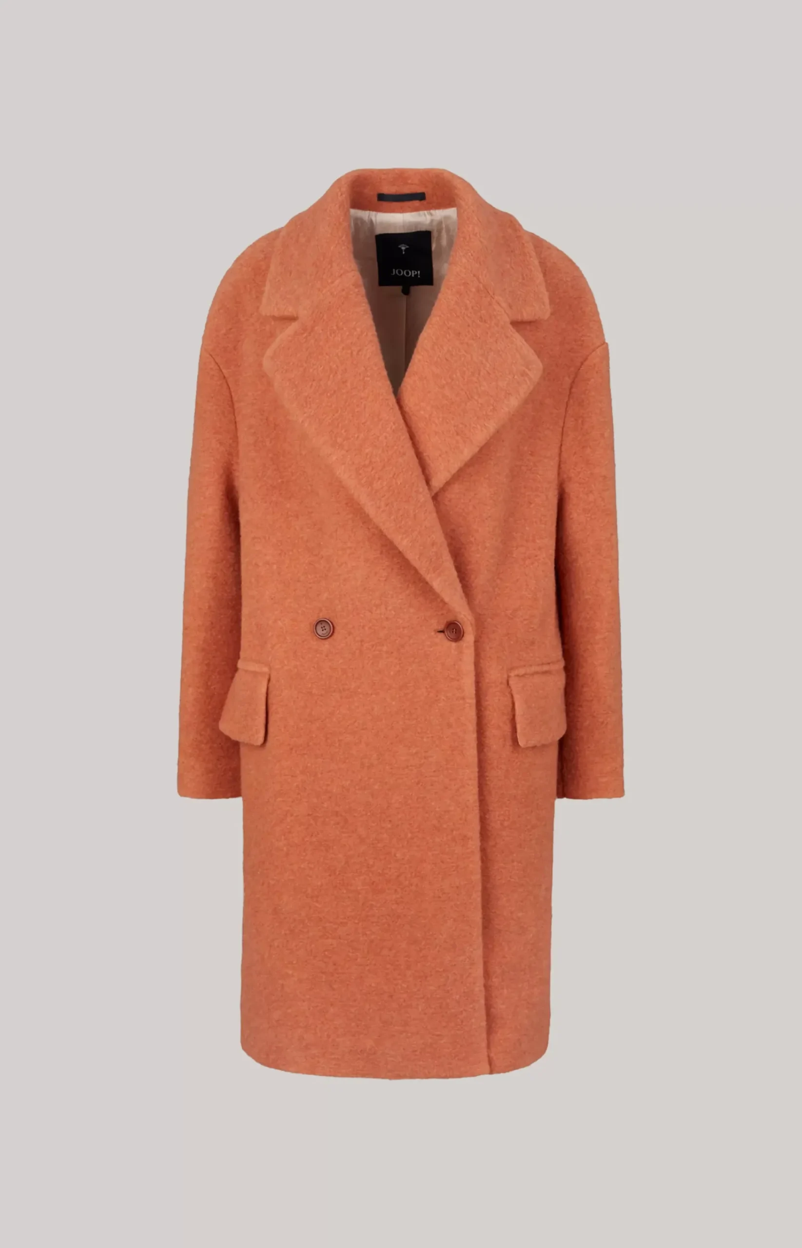 Wool Blend Coat in Terracotta